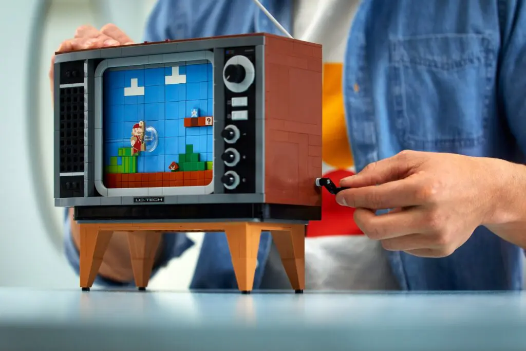 Lego TV with video game display