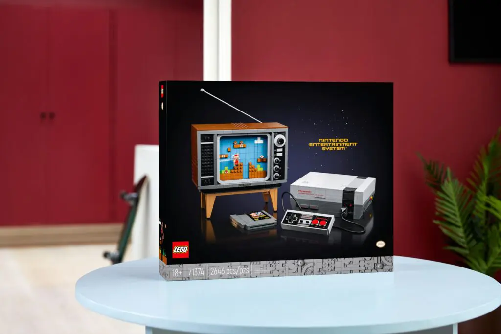 LEGO NES and TV set display