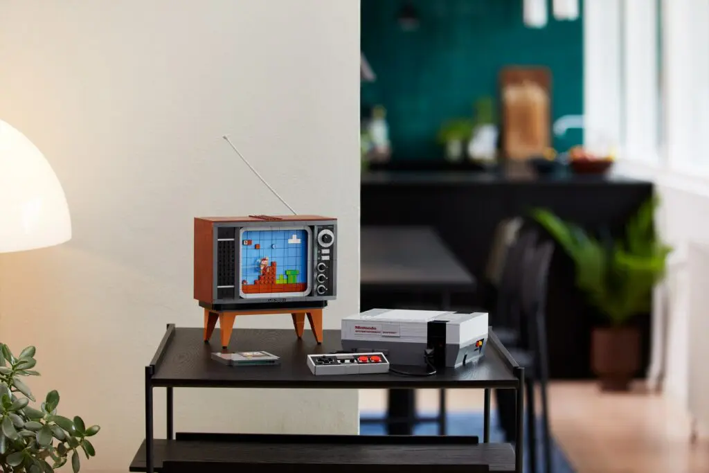 Vintage TV with video game display