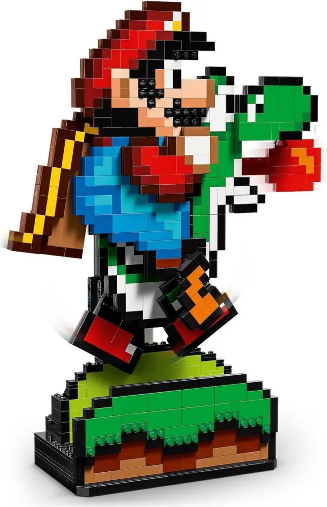 Retro-style block model of Mario