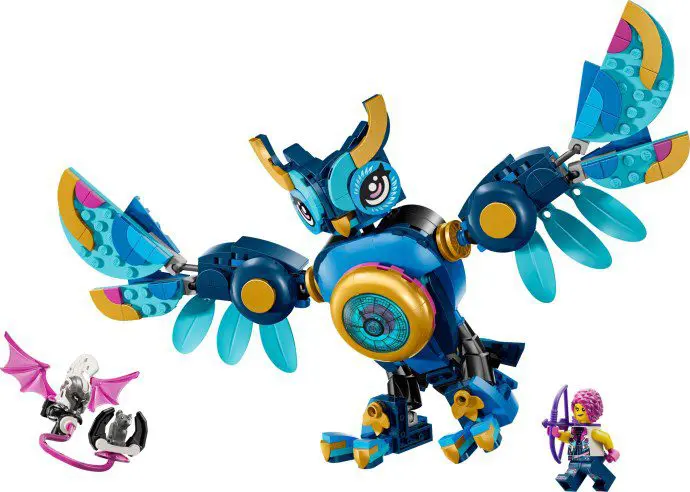 Colorful owl toy with wings spread