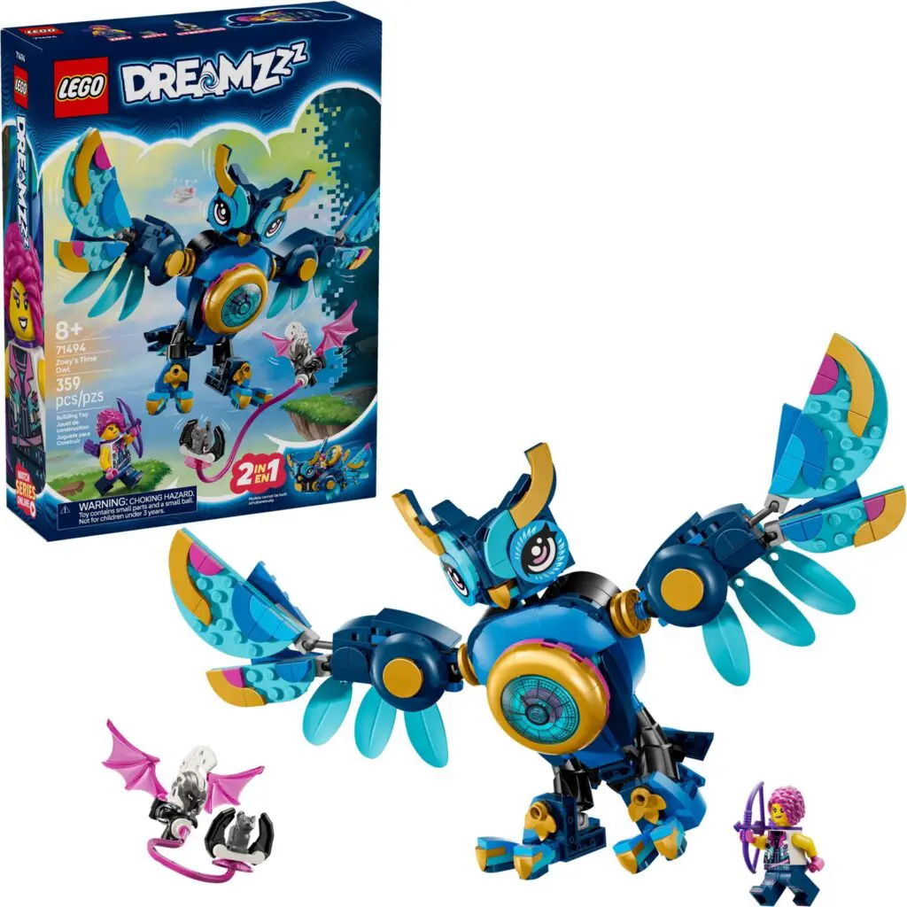 LEGO set featuring robotic owl design