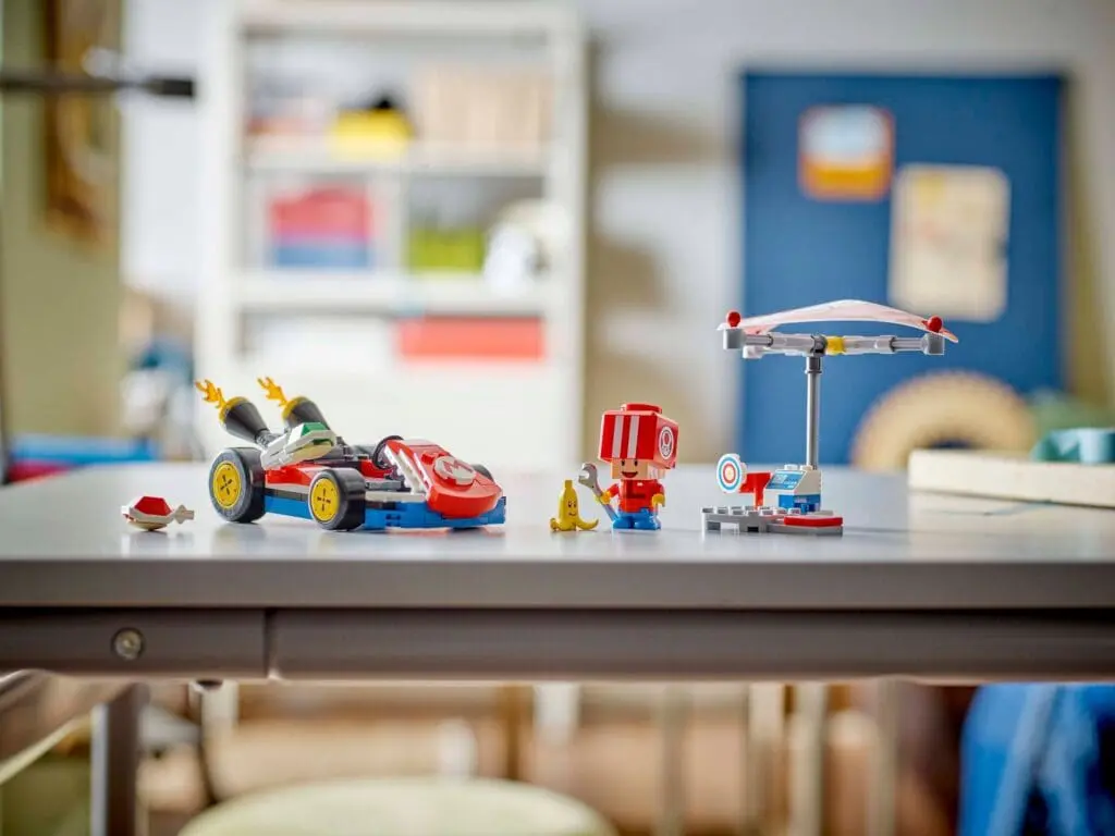 Colorful toy set on desk
