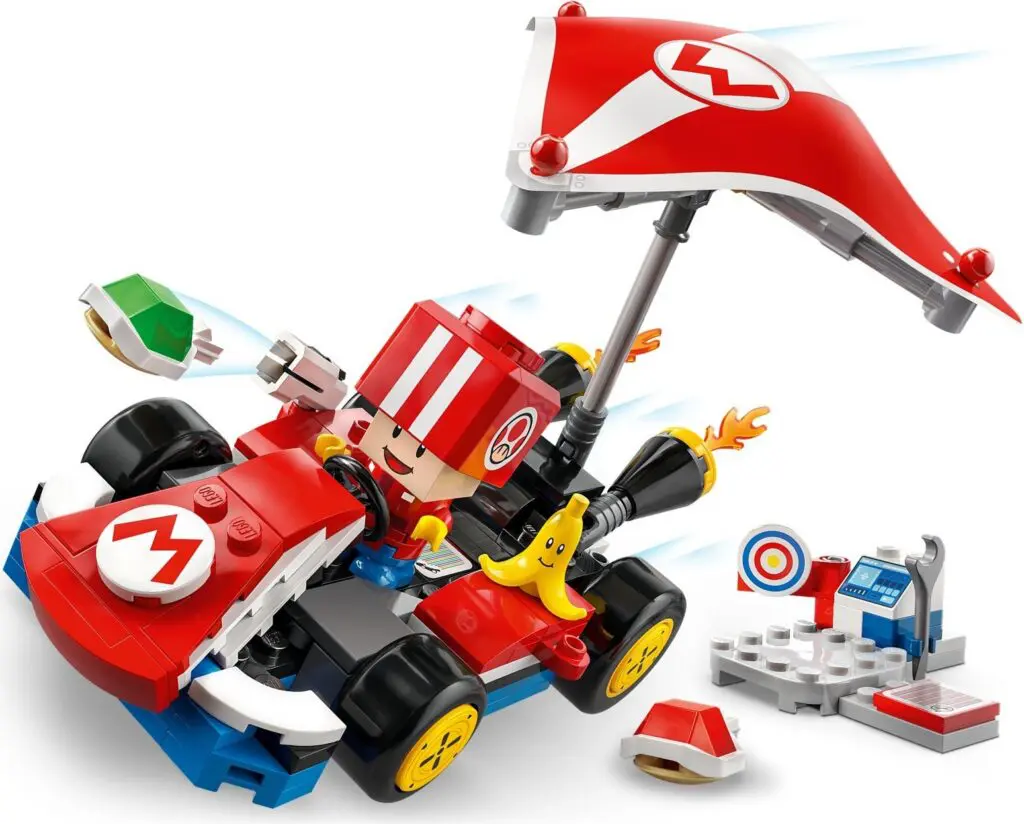 Building block kart racing set