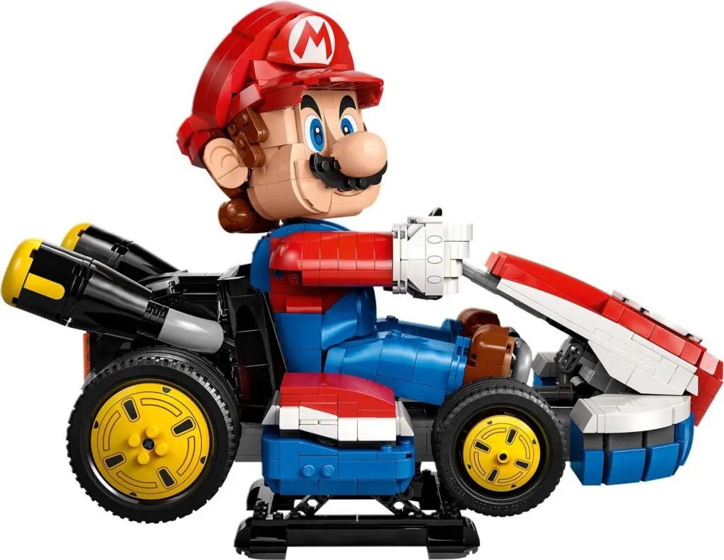 Toy figure driving a go-kart
