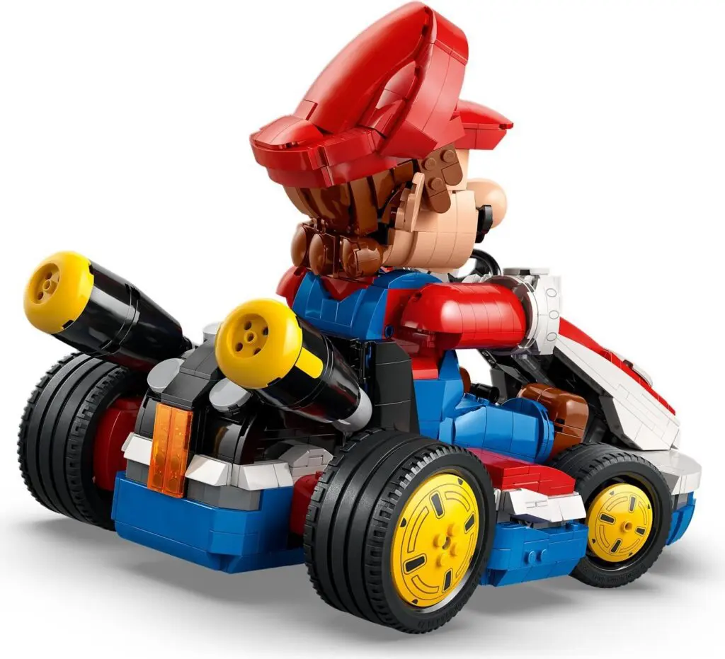 Toy character in a racing car