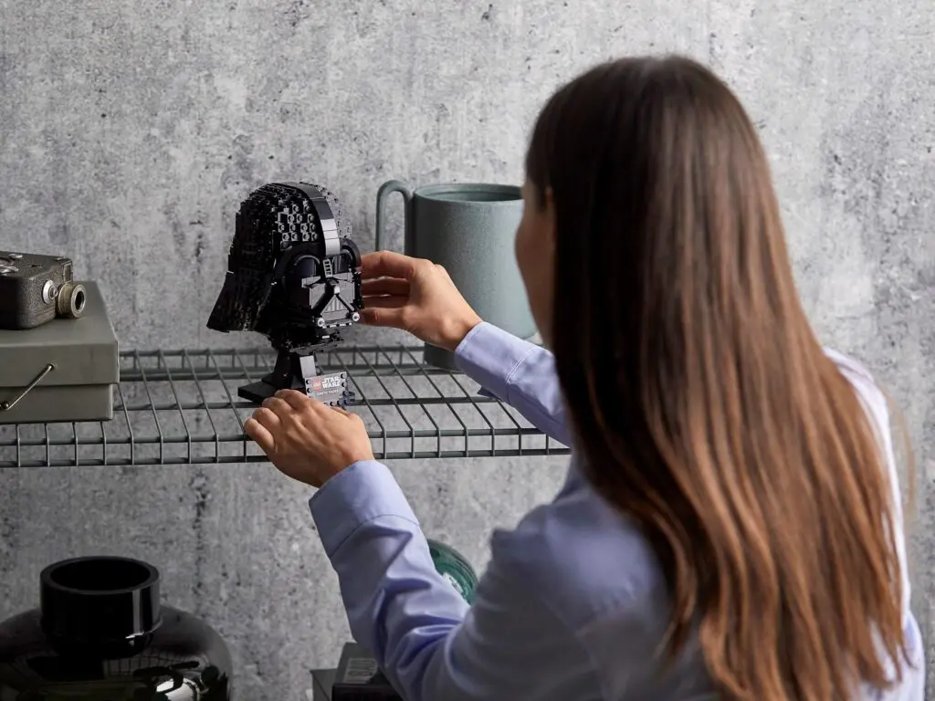 Displaying Star Wars figure in modern home setting
