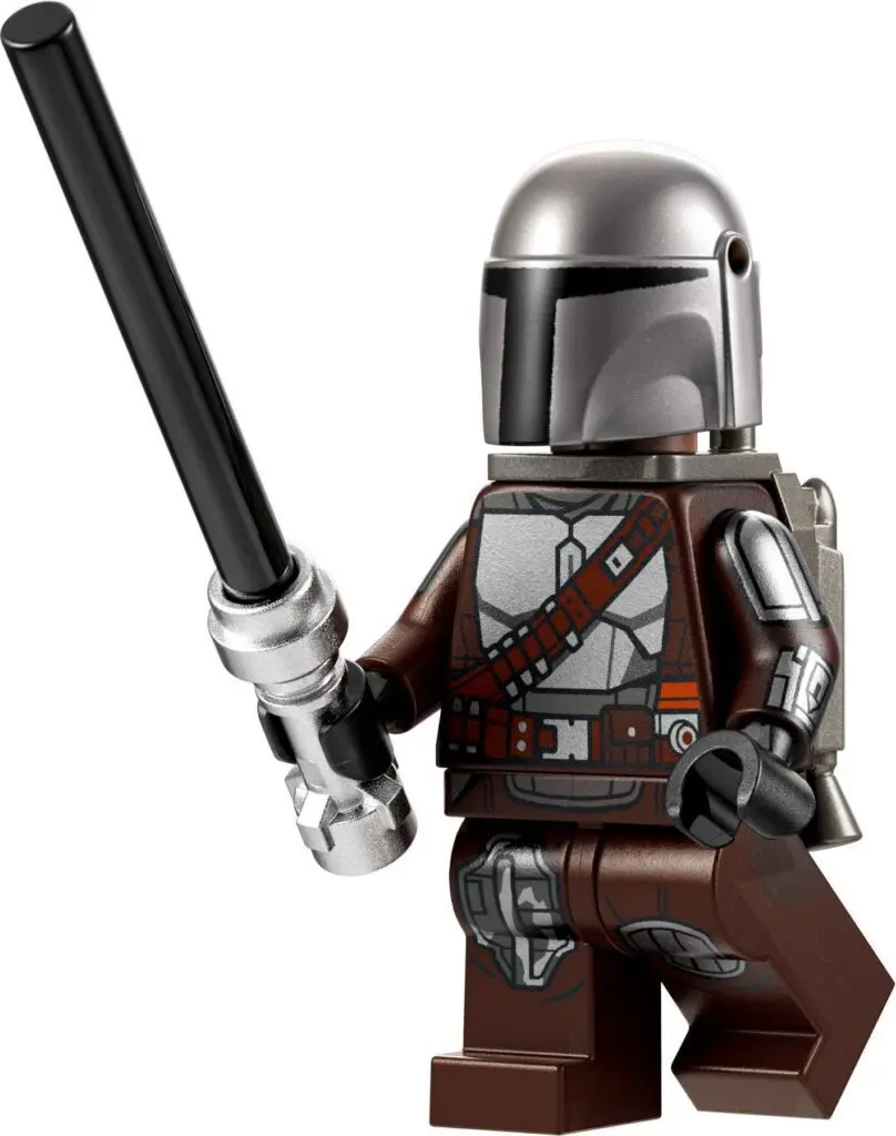 Miniature warrior in brown and silver outfit