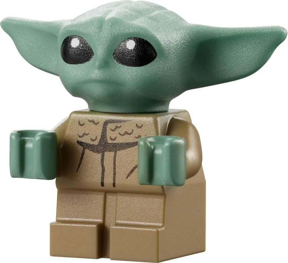 Small, green toy with large eyes