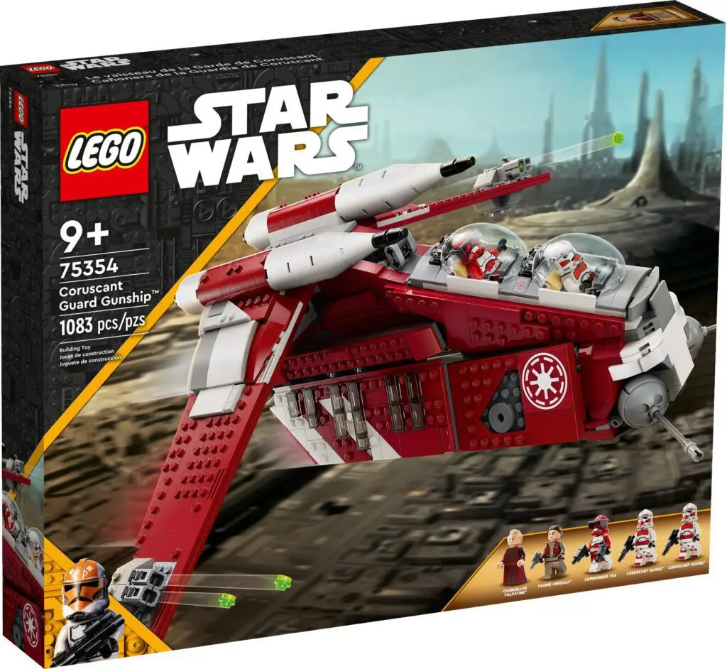 Star Wars gunship LEGO box art