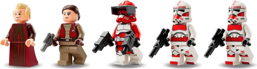 Star Wars LEGO characters with weapons