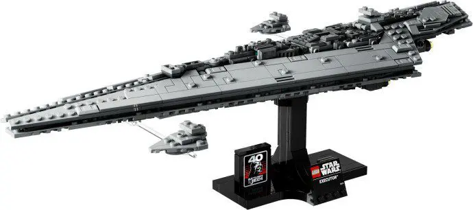 Detailed LEGO spaceship from Star Wars series