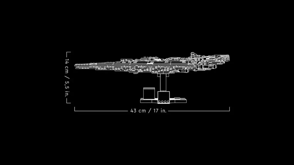 Side view spaceship blueprint