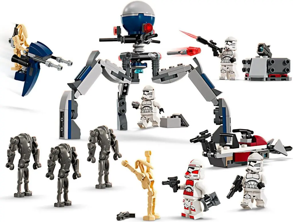 Star Wars LEGO minifigures and vehicles