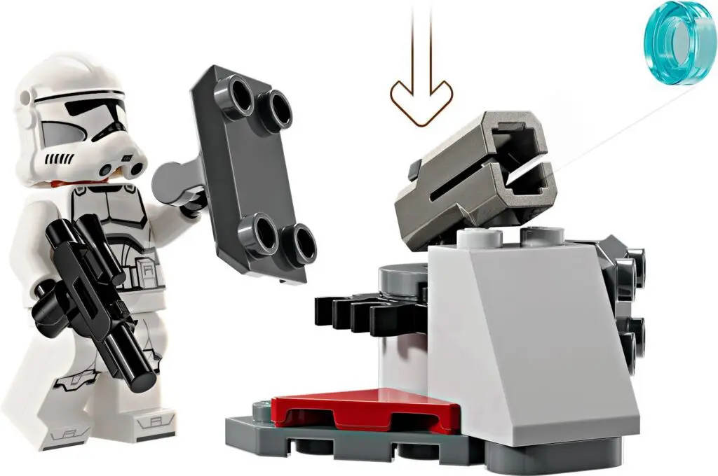 LEGO stormtrooper with blaster and turret