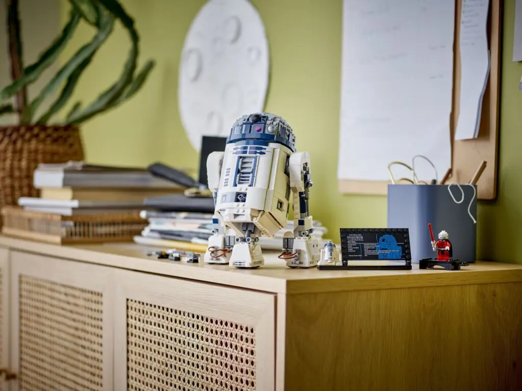 R2-D2 model in home office setting