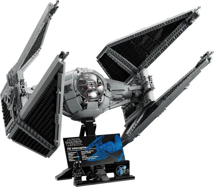 LEGO TIE Interceptor with informational plaque