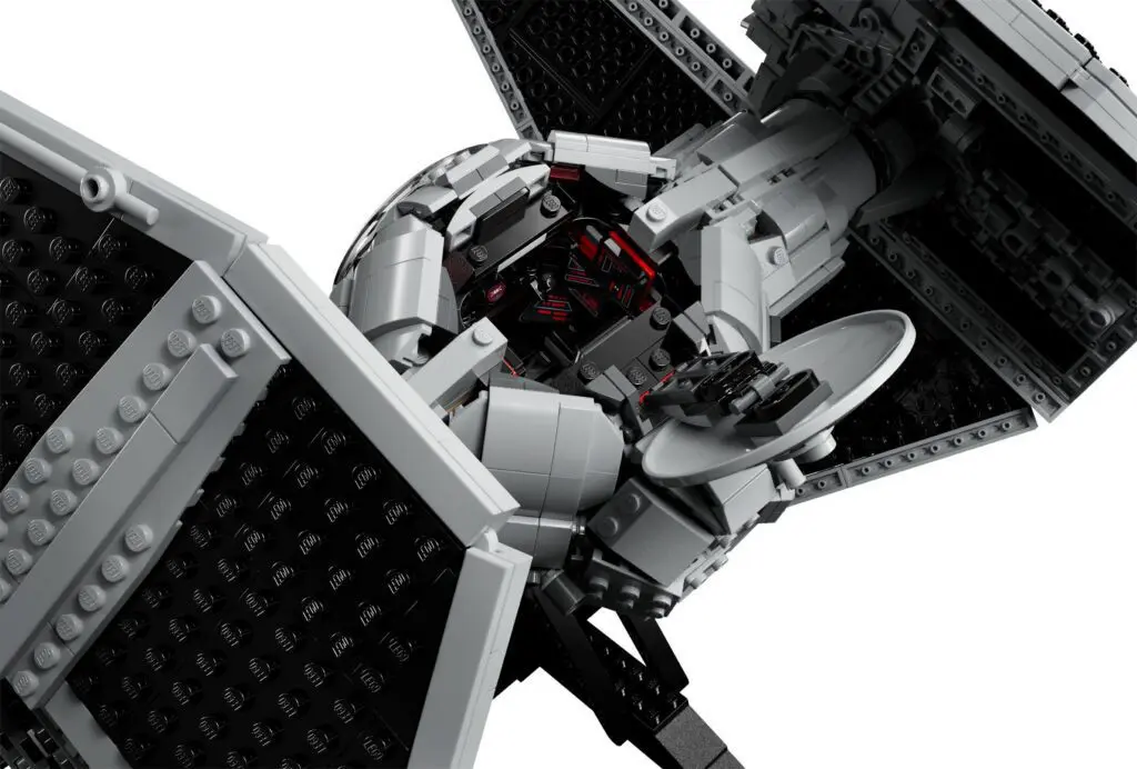 Detailed view of LEGO spacecraft