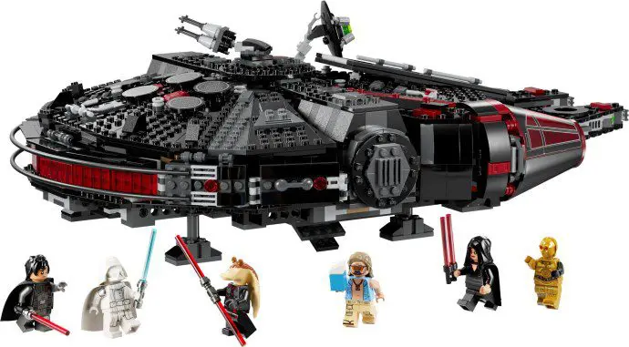 LEGO spaceship with minifigures
