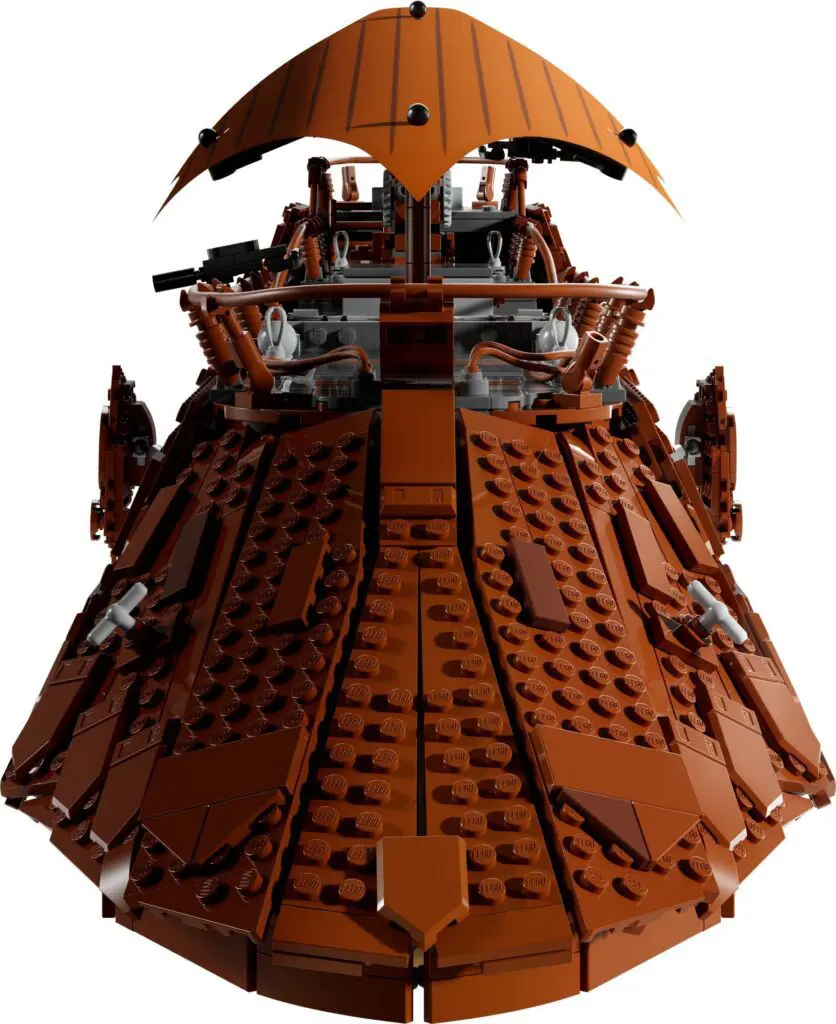 Brown LEGO spaceship with unique design