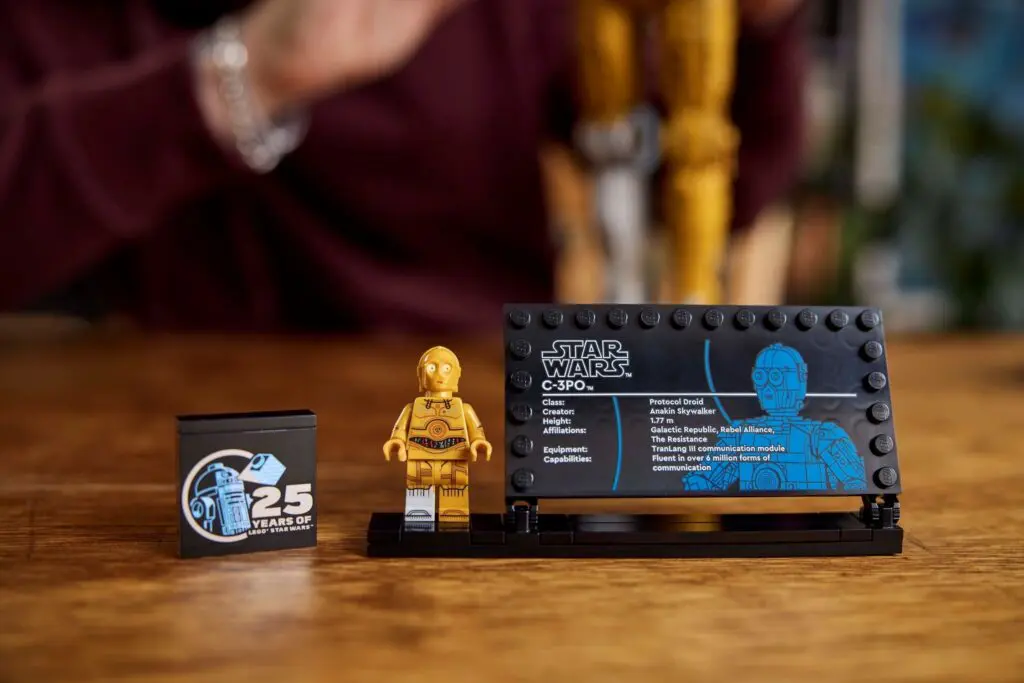 C-3PO LEGO figure with display plaque