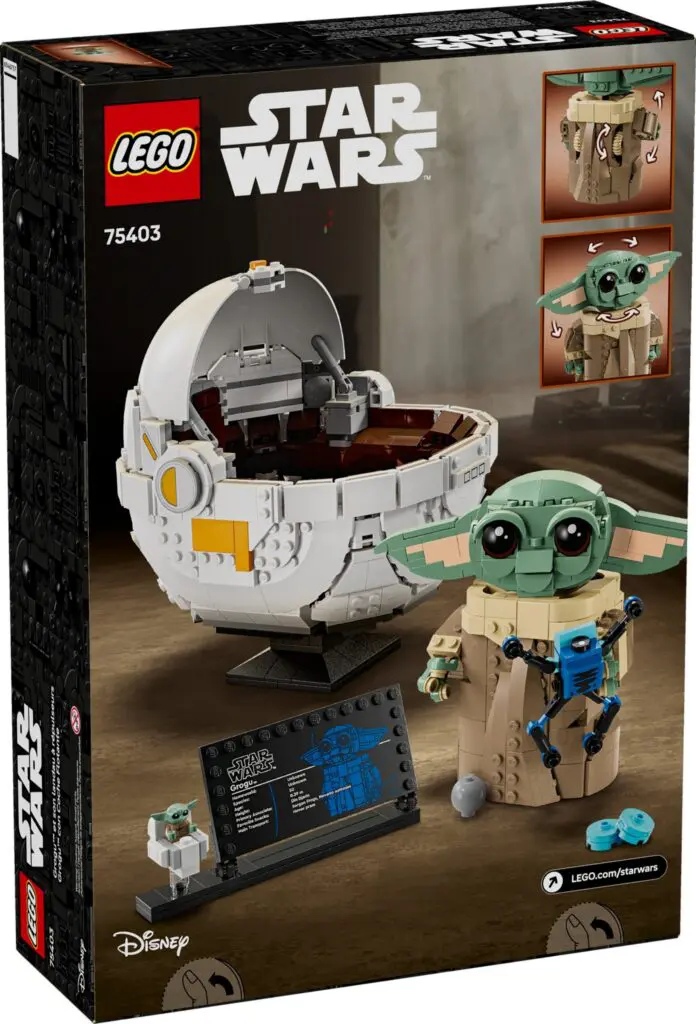 Grogu and hover pram LEGO set box
