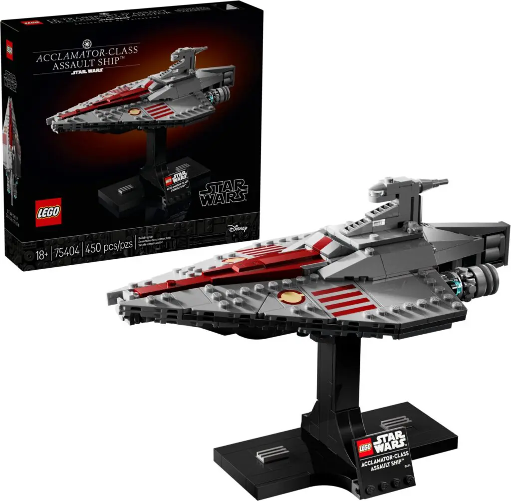 LEGO Star Wars ship model and box