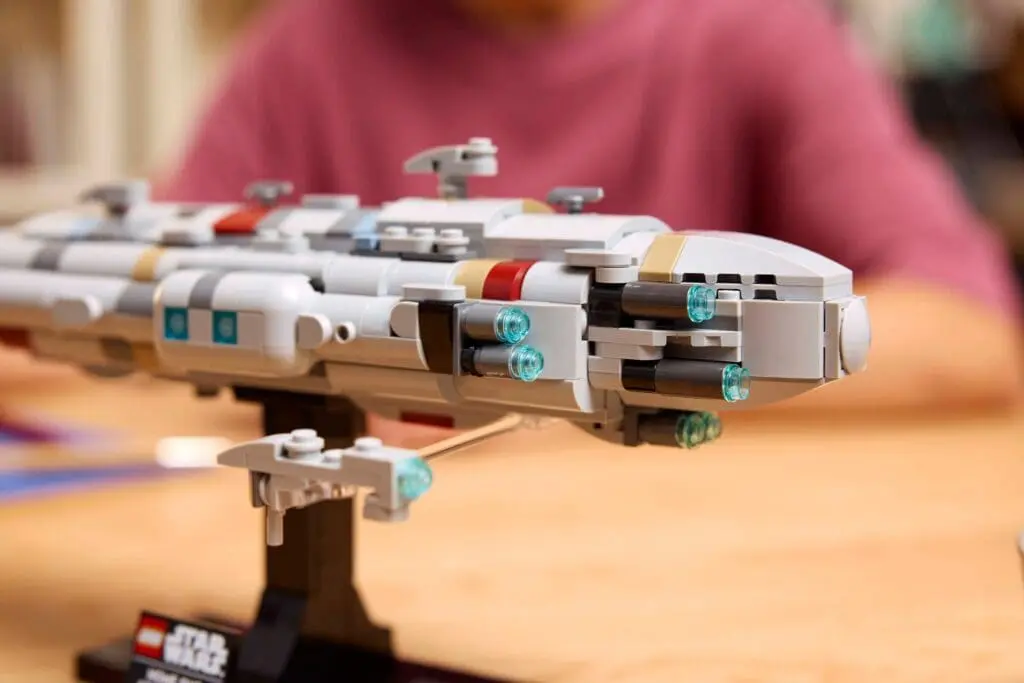 LEGO starship with intricate design elements
