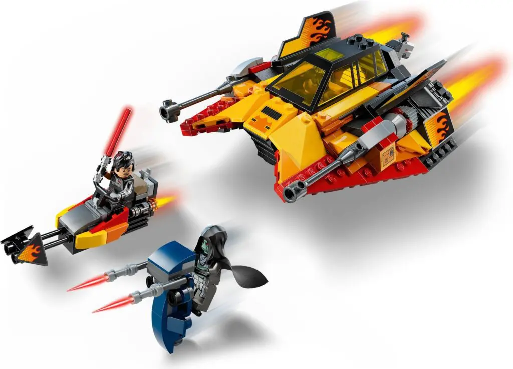 LEGO set featuring spaceship and two characters