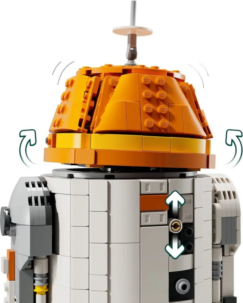Rotating orange dome on Lego figure