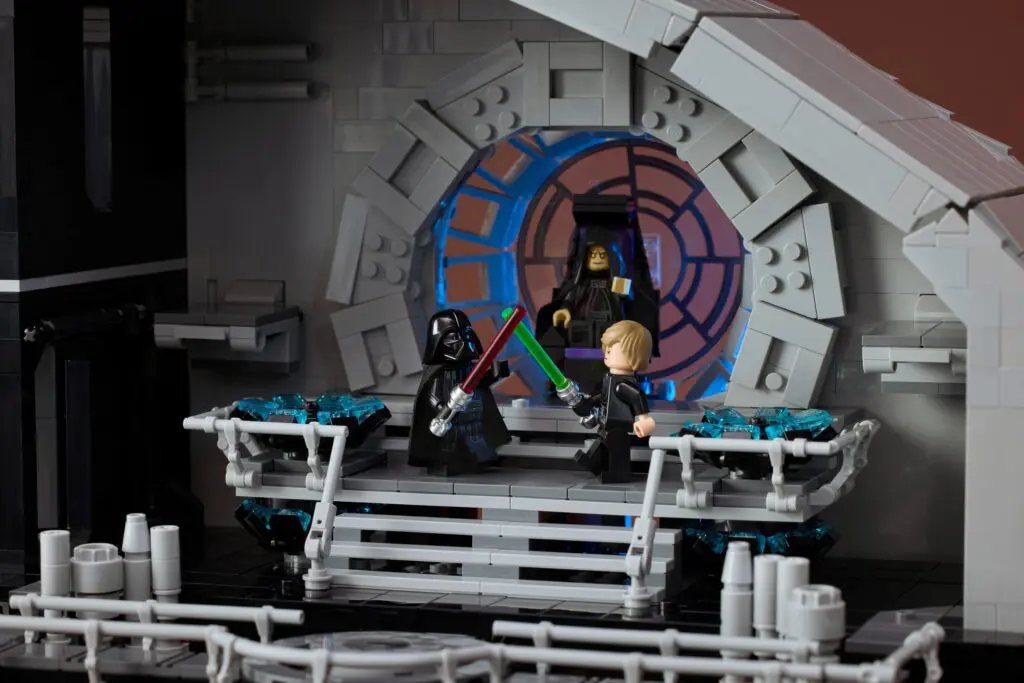 LEGO scene of iconic movie battle
