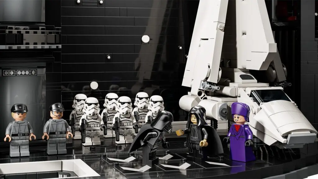 Star Wars Lego characters and spacecraft
