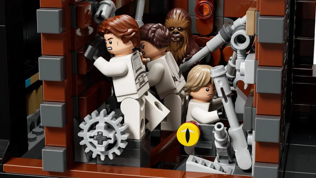 Minifigures recreating iconic movie moment