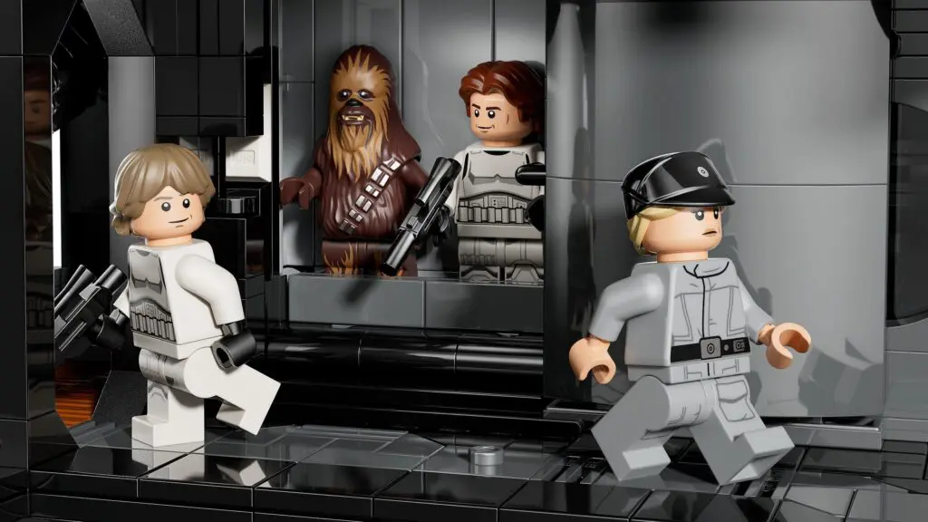 Miniature figures on a space adventure