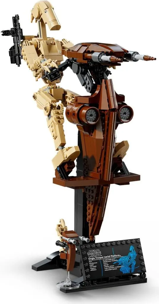 LEGO droid on speeder bike display