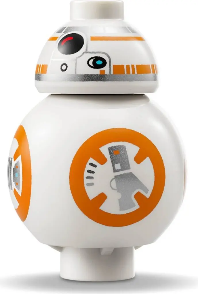 Miniature robot with detailed markings.