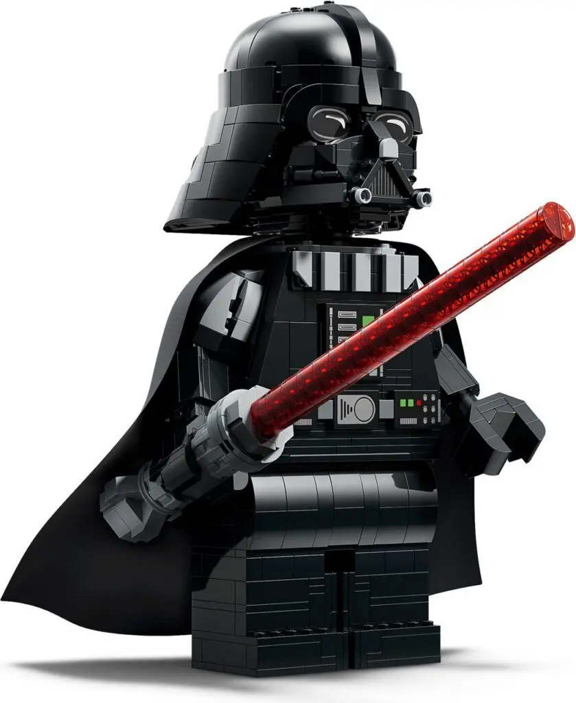 LEGO Darth Vader figure with lightsaber