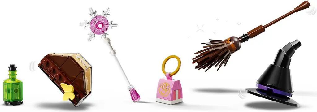LEGO witch accessories, broomstick and hat