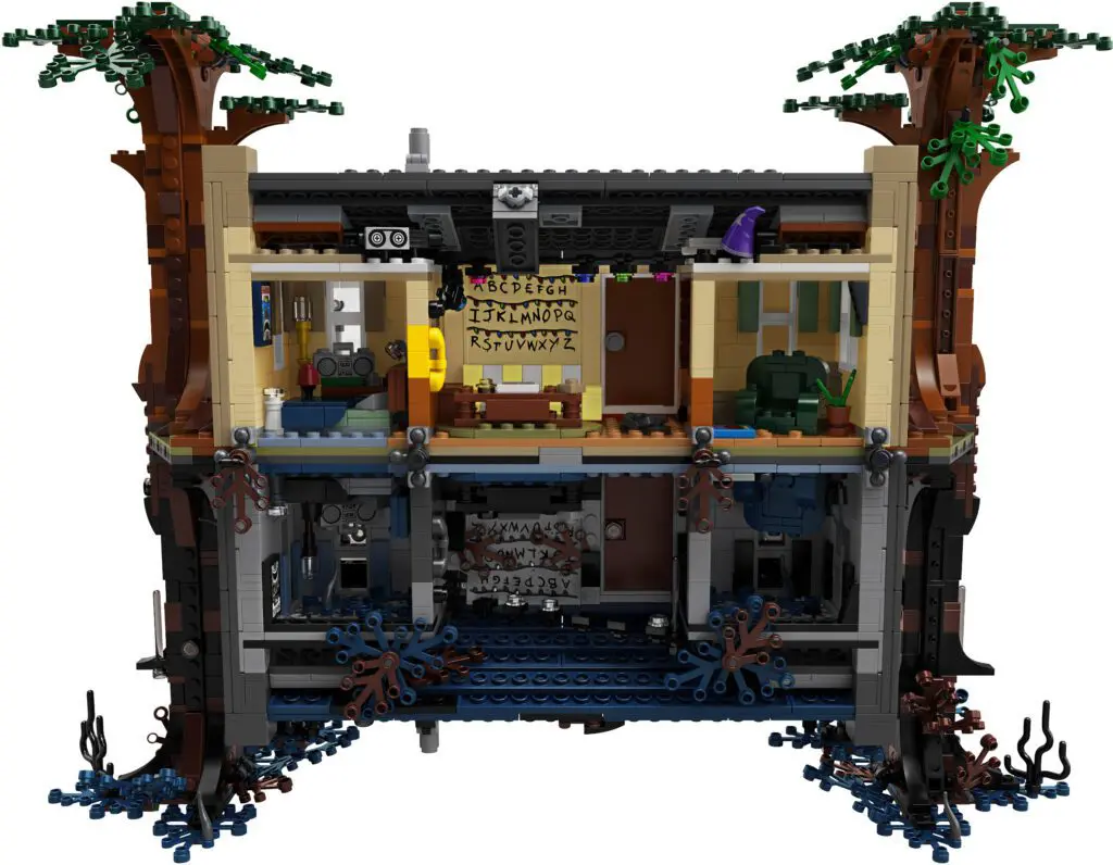 LEGO house with detailed interior rooms