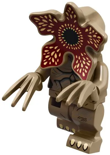 Brown LEGO figure with unique head pattern