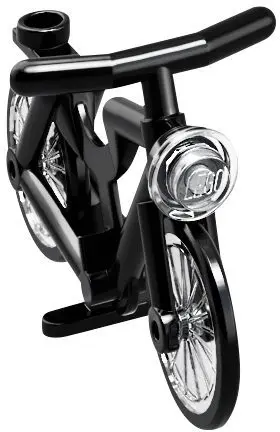 Toy bike with transparent wheels