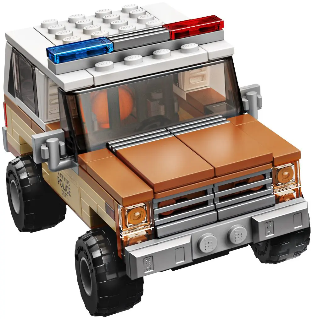 LEGO brick-built police SUV model