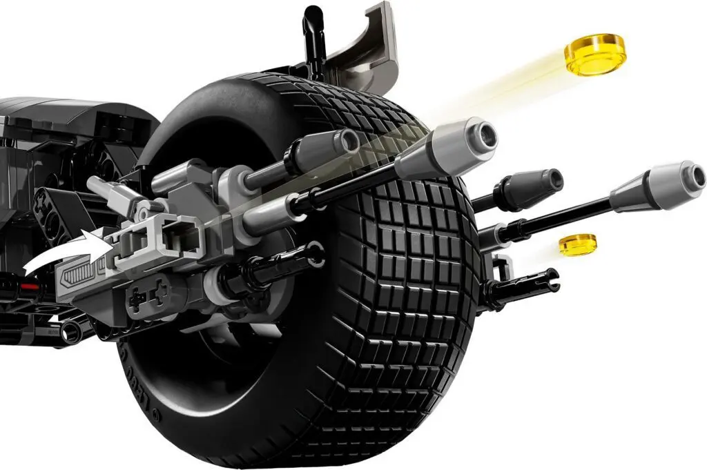 LEGO vehicle tire with shooting feature