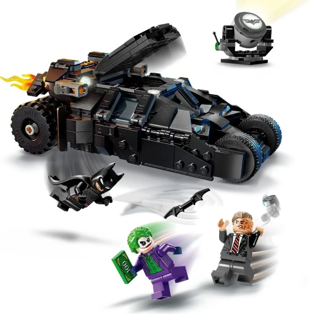Joker and Batman with Lego Batmobile
