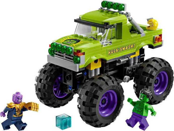 LEGO Hulk and Thanos with truck
