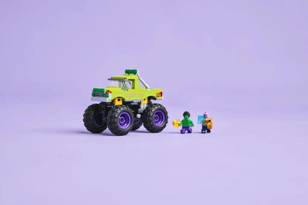 Colorful toy truck with figures
