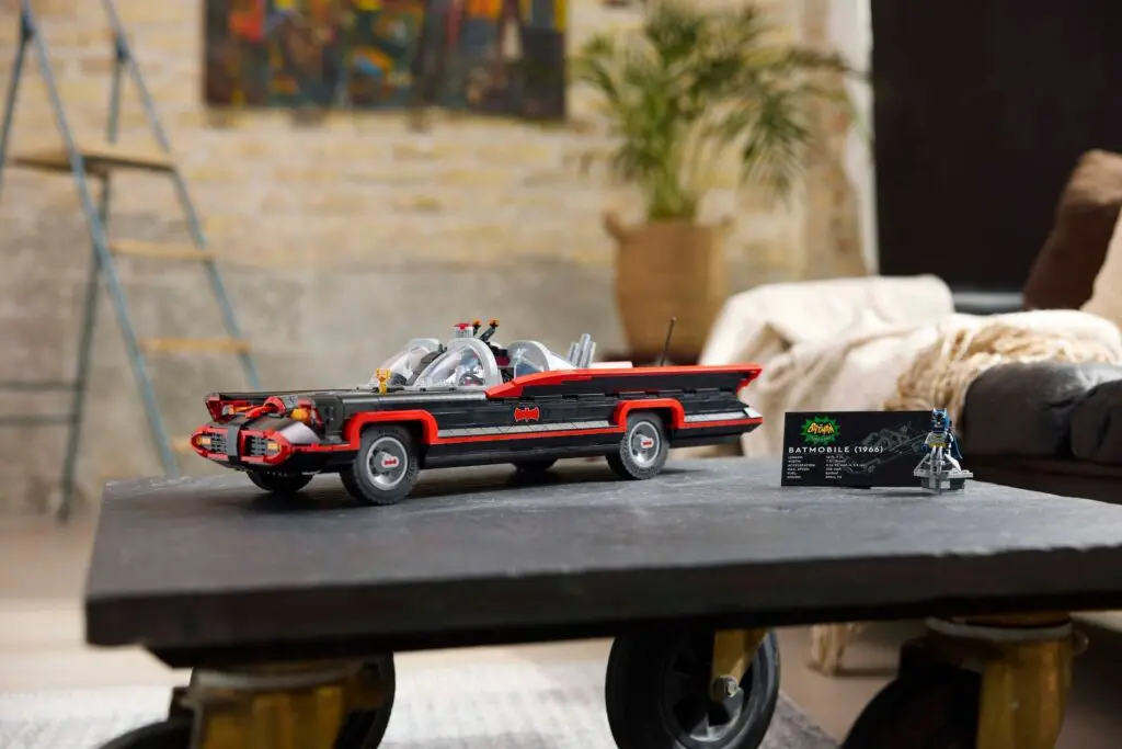 Batmobile model on a table