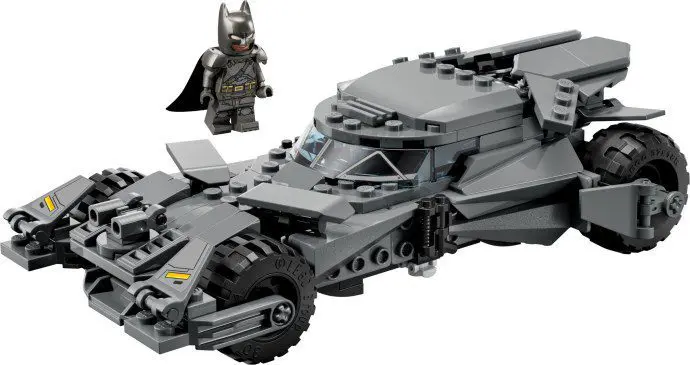 Toy Batmobile with LEGO Batman figure