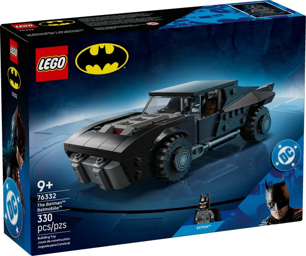 LEGO Batmobile set with Batman branding