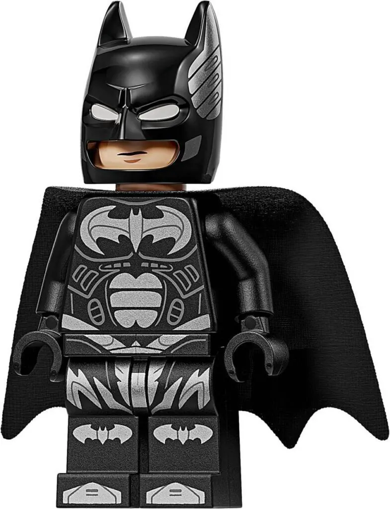 Black-suited LEGO superhero minifigure